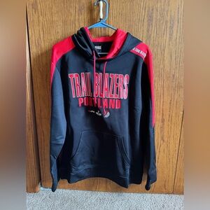 NBA Trail Blazers Black and Red Men's Hoodie